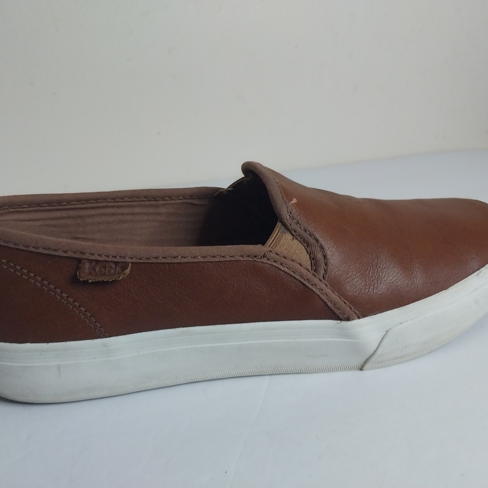 Keds Softerra Size 9 Brown Leather Slip-On Loafers. - Picture 5 of 11